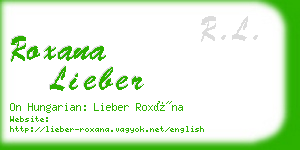 roxana lieber business card